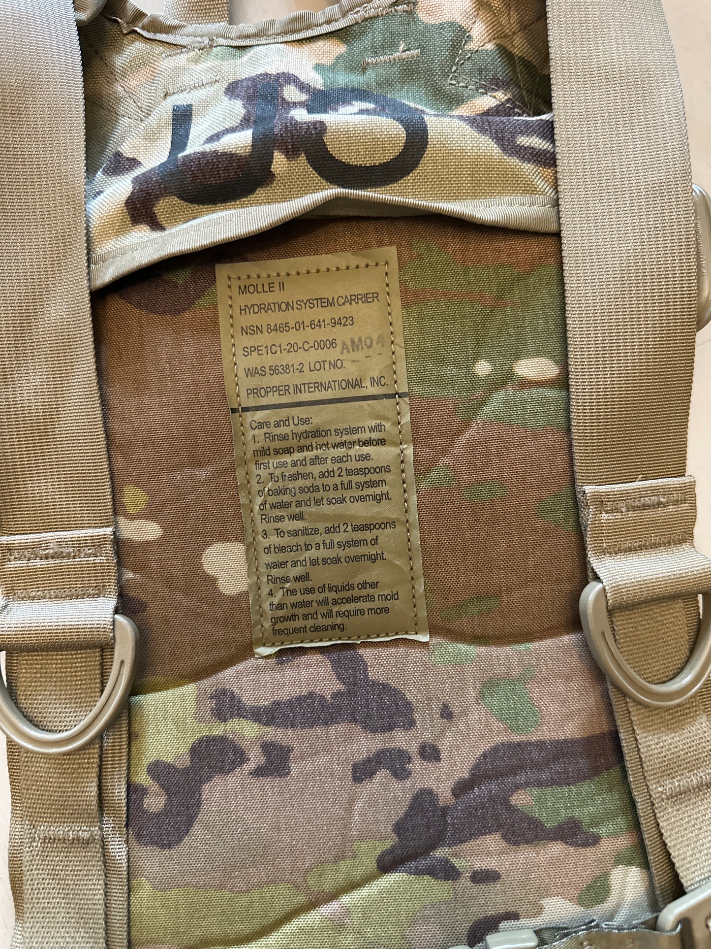 Military Surplus MOLLE II Hydration System Carrier