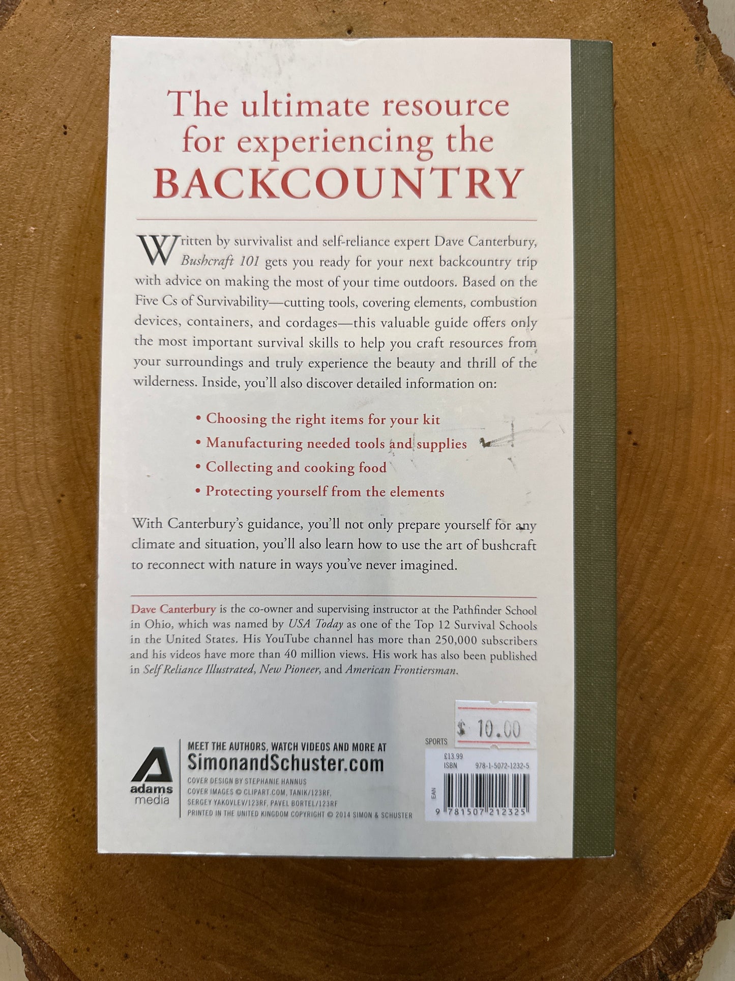 Bushcraft 101, Dave Canterbury, used paperback book