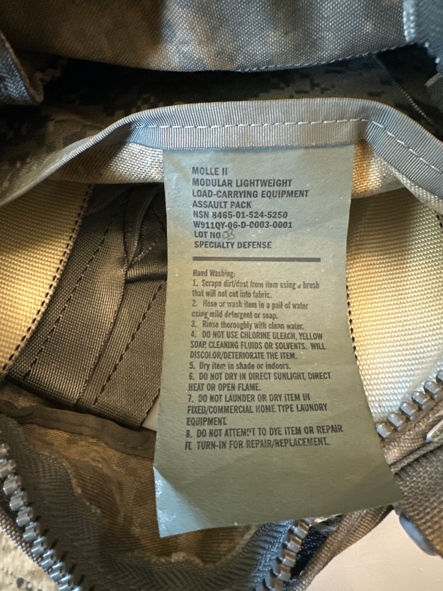 ACU Assault Pack, MOLLE II, Backpack