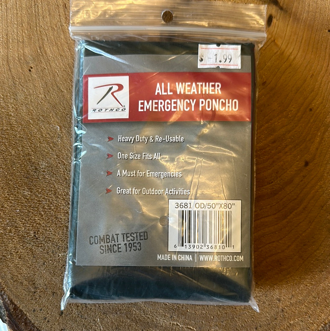 All Weather Emergency Poncho
