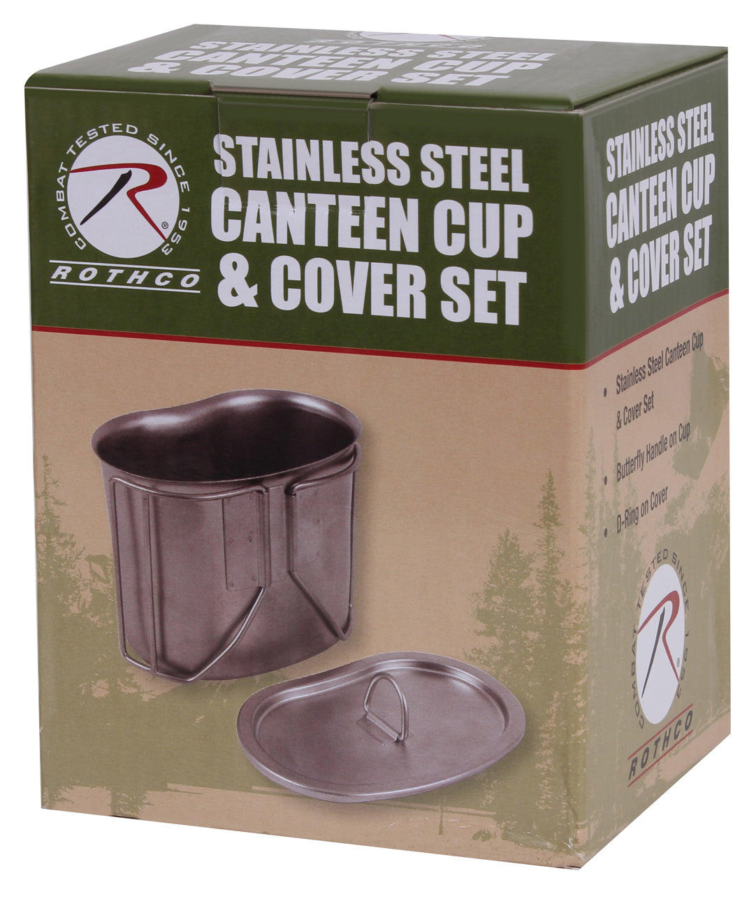Canteen Cup and Lid, Stainless Steel
