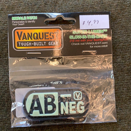 Vanquest AB- NEG blood type ID patch