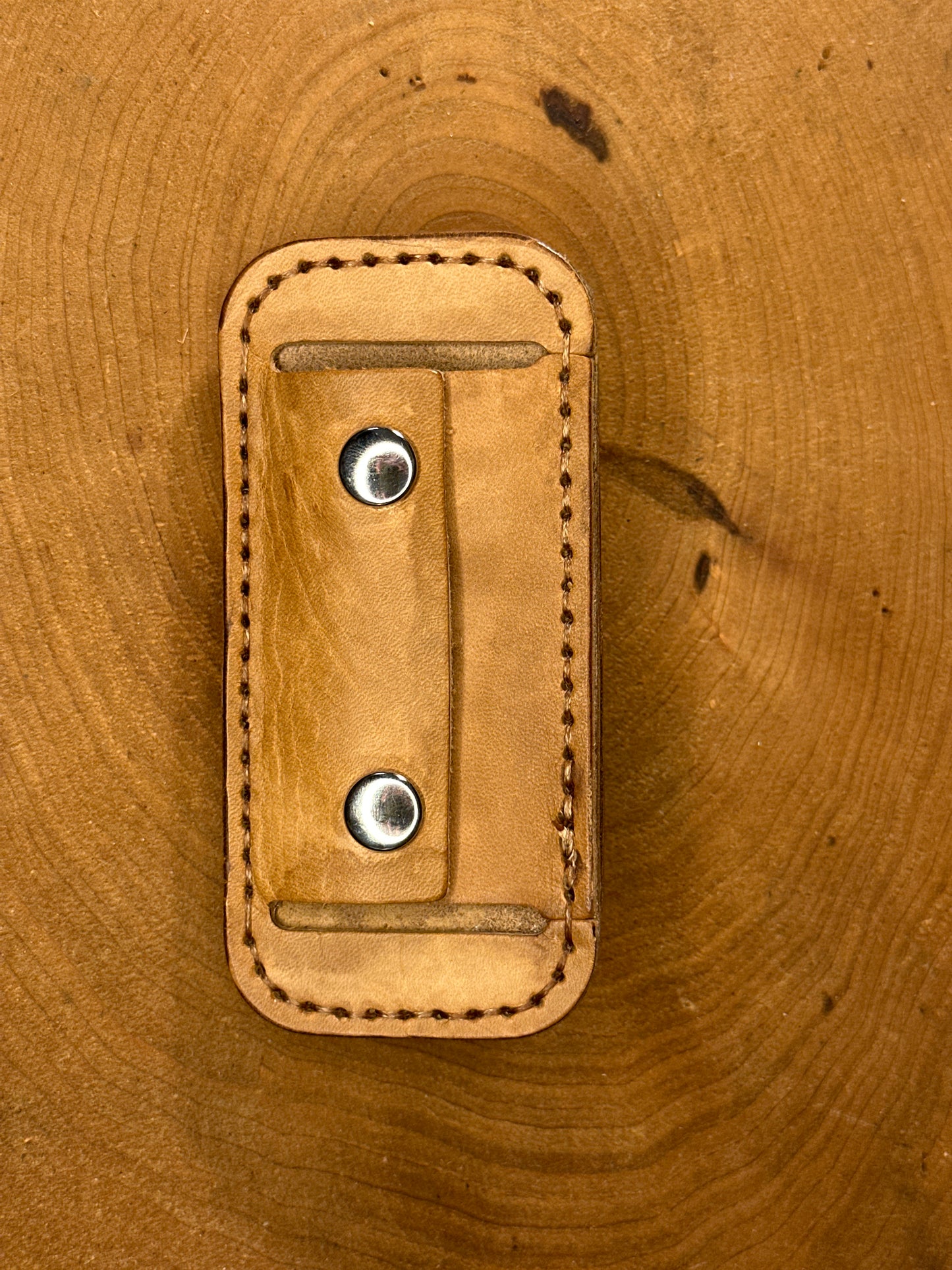 Backpackers knife sheath, dark brown