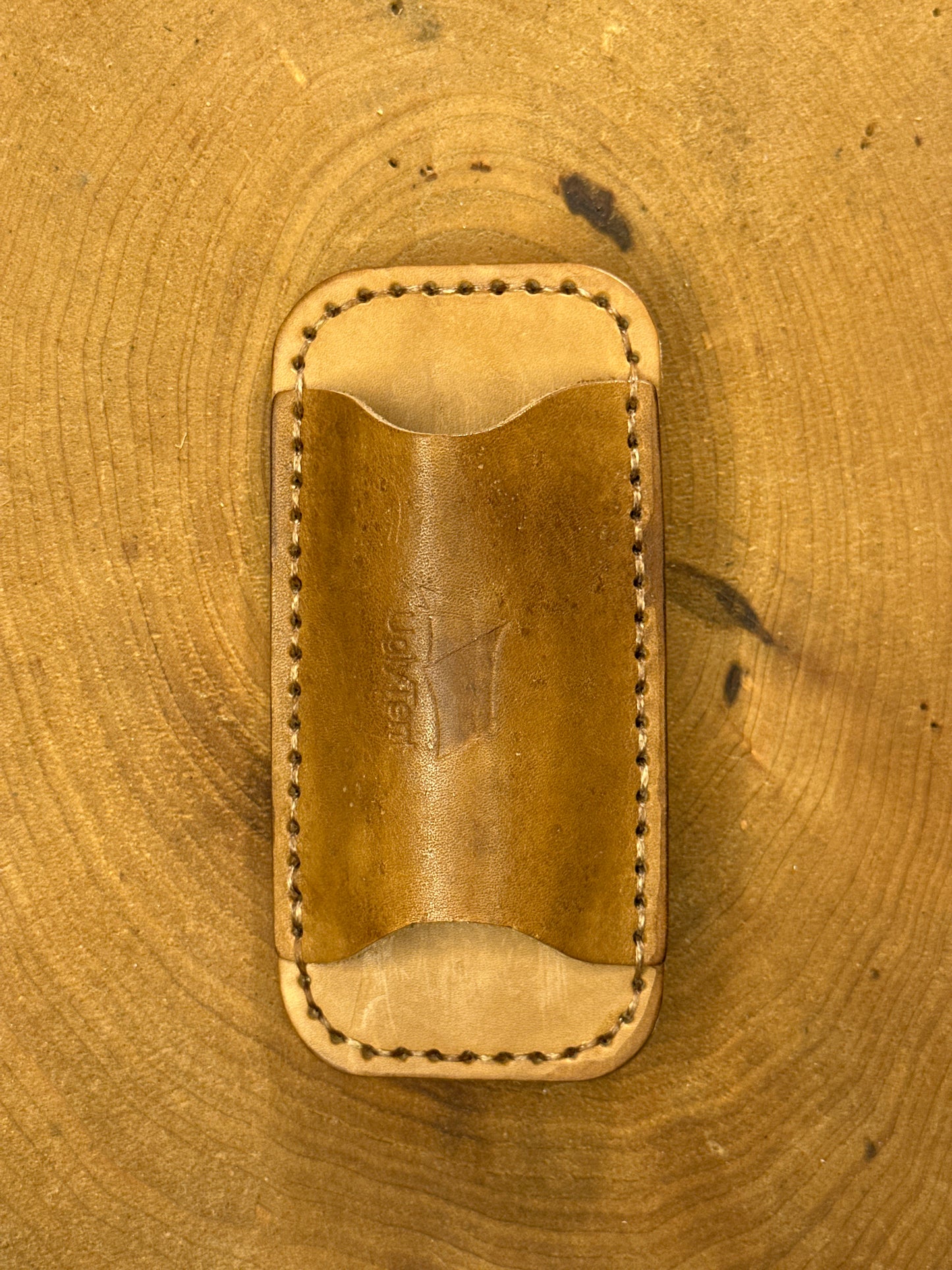 Backpackers knife sheath, dark brown