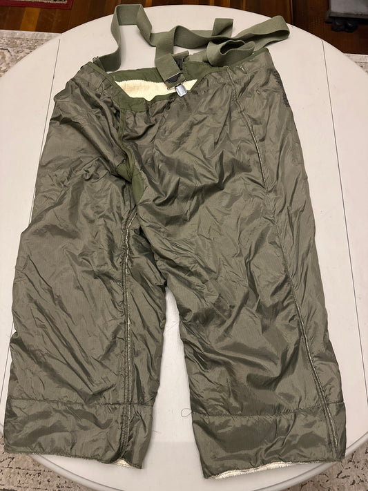 Liner, Field Trousers, x-large, and suspenders, US military surplus