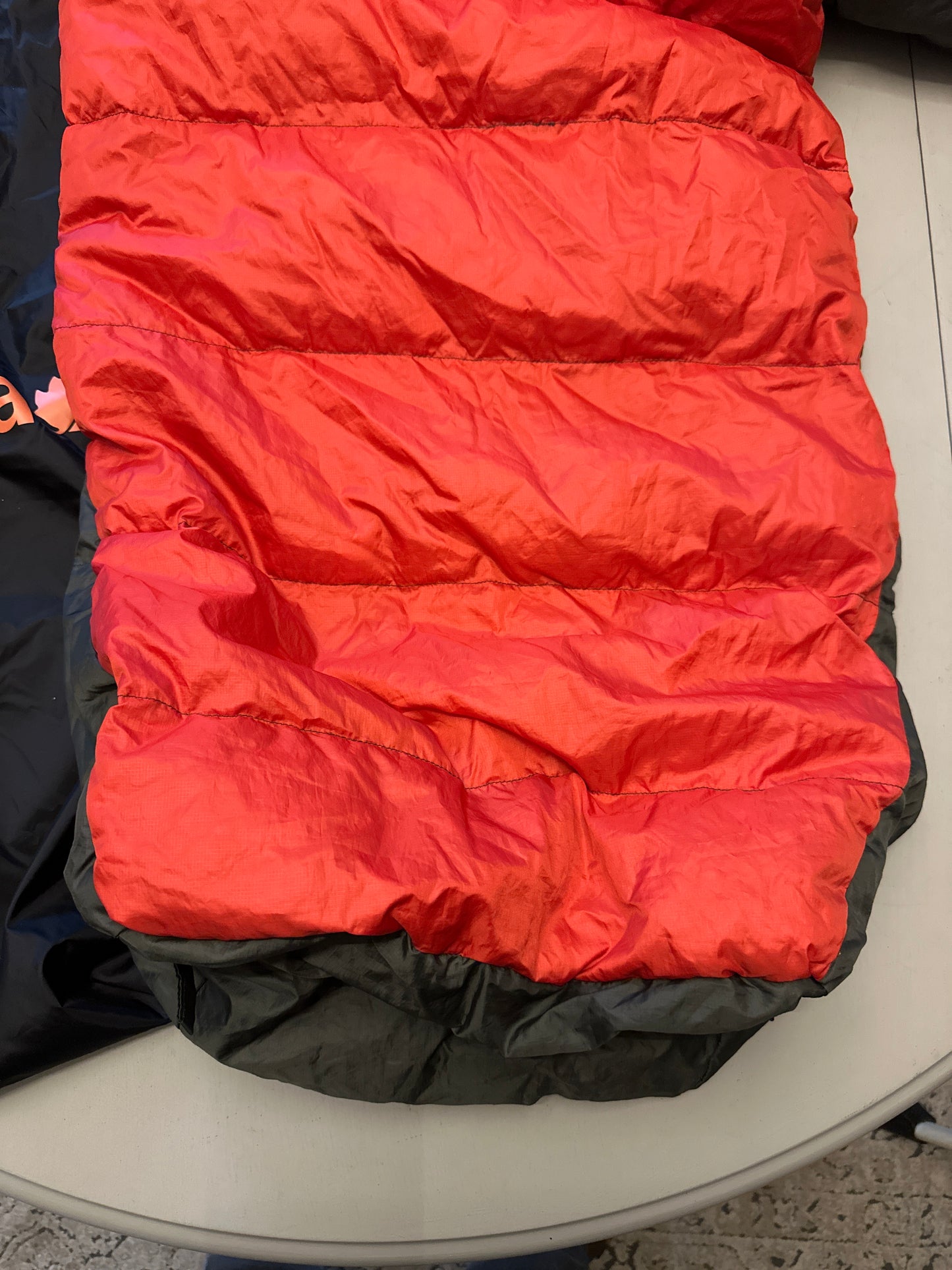 40 degree F Lafuma down sleeping bag, compression stuff sack and hang bag (used)