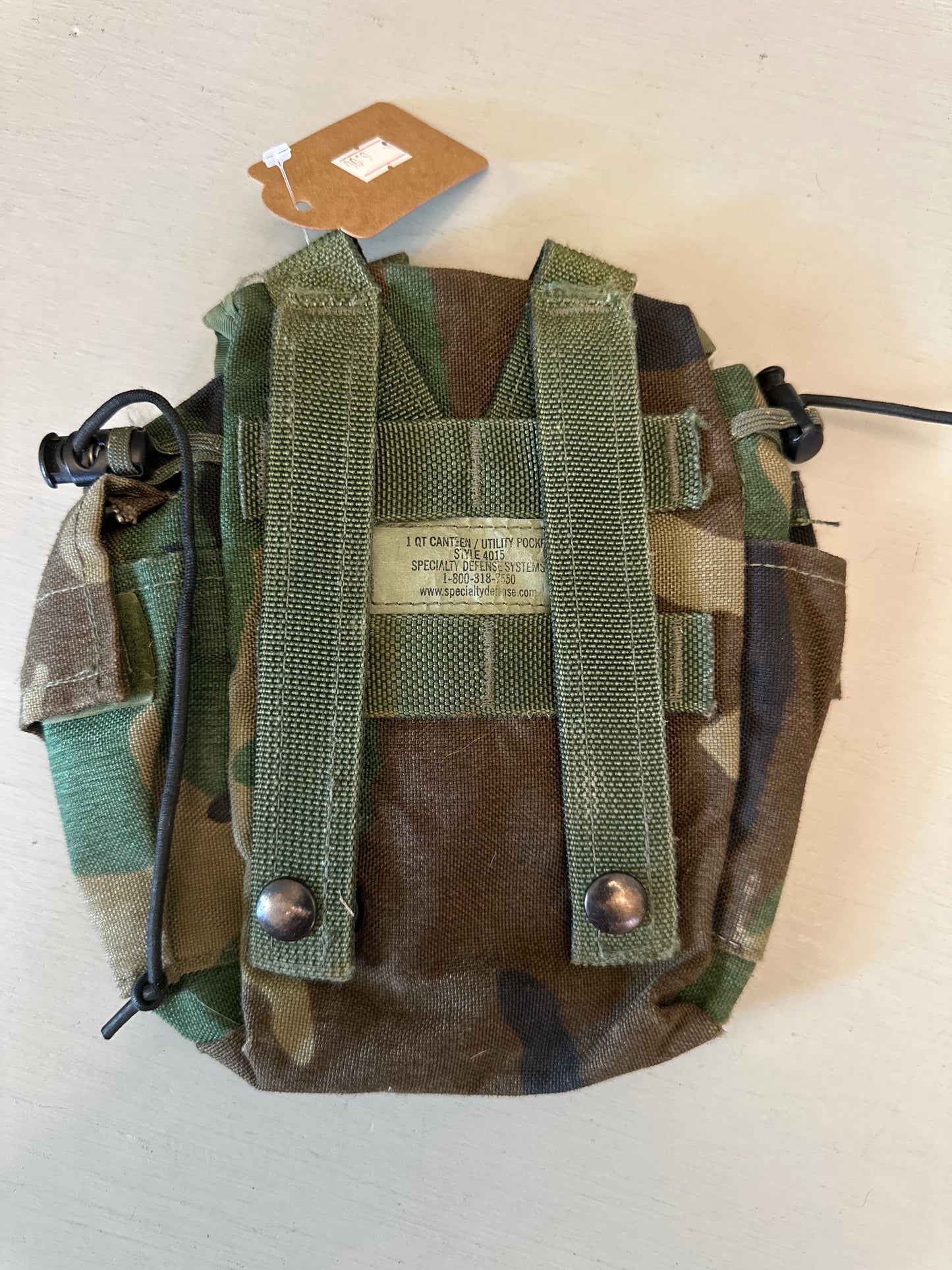 Canteen Pouch, Woodland Camo, Military Surplus