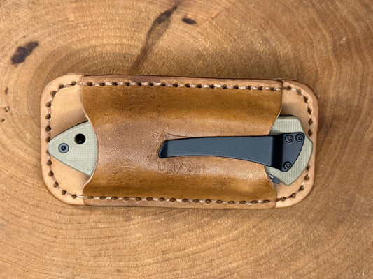 Backpackers knife sheath, dark brown