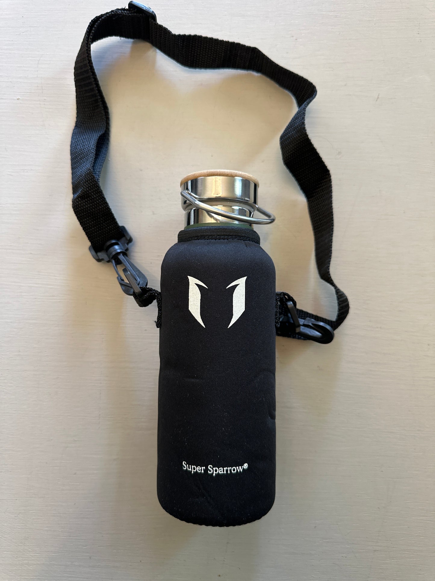 Super Sparrow, 17 oz metal container, and neoprene ￼carry pouch