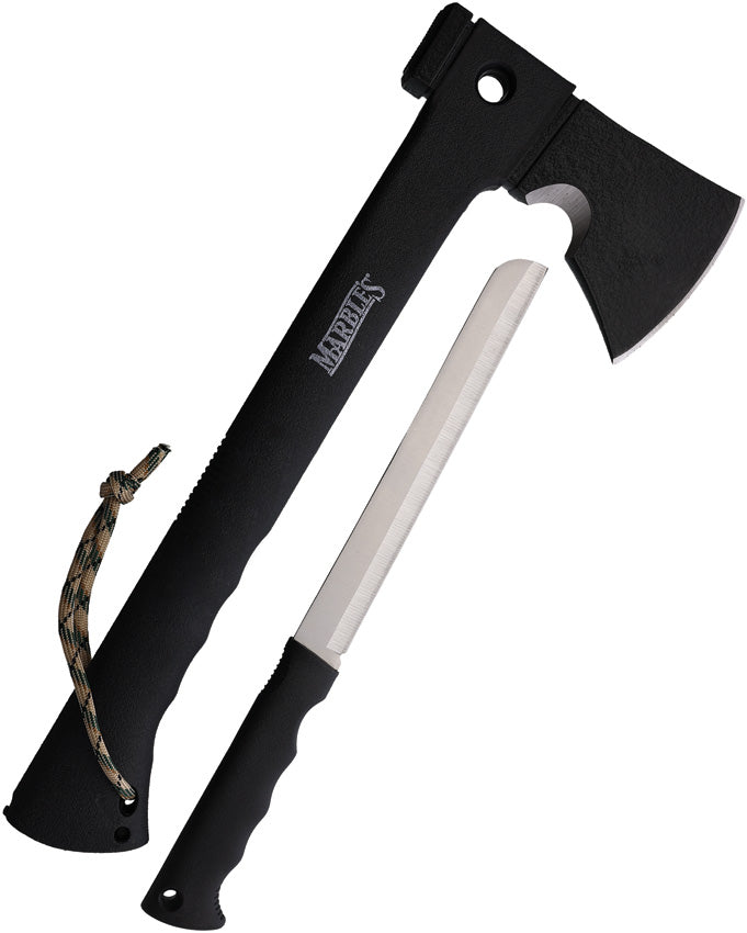 MARBLES Camp Axe, Knife, Sheath, and Ferro Rod