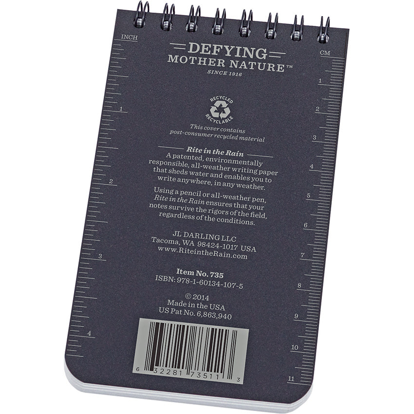Rite in the Rain, 3 x 5 Top Spiral Notebook