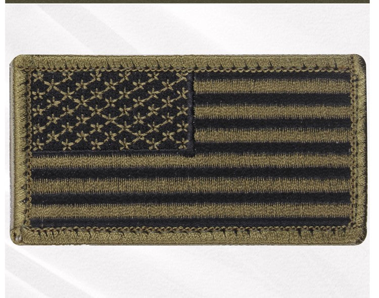 USA Morale Patch with hook back, green and black